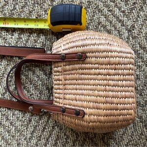 Brown Woven Handbag